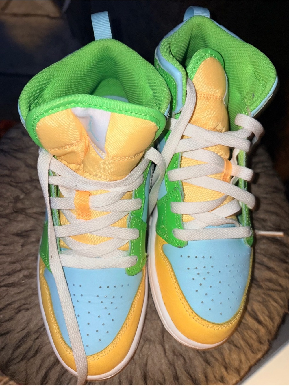 Air Jordan 1 Mid SE Recycled Grind Glacier Ice Green Size 3Y